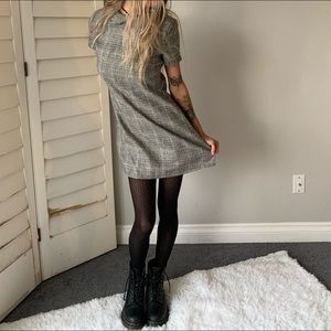 Grey plaid skater dress, only worn once or twice